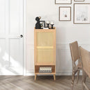 Supfirm Display Stand Cabinet Storage Tall Cabinet Sideboard for Dining Room, Entryway, Living Room, Bedroom - Supfirm