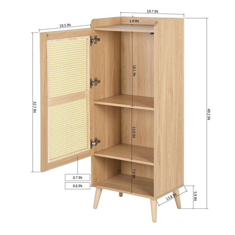 Supfirm Display Stand Cabinet Storage Tall Cabinet Sideboard for Dining Room, Entryway, Living Room, Bedroom - Supfirm