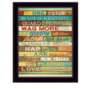 Supfirm "Dog Rules" By Marla Rae, Printed Wall Art, Ready To Hang Framed Poster, Black Frame - Supfirm