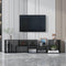 Double L-Shaped TV Stand,Display Shelf ,Bookcase for Home Furniture,Black - Supfirm