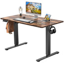 Electric Height Adjustable Standing Desk,Sit to Stand Ergonomic Computer Desk,Brown,48'' x 24" - Supfirm