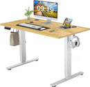 Electric Height Adjustable Standing Desk,Sit to Stand Ergonomic Computer Desk,Yellow,48'' x 24" - Supfirm