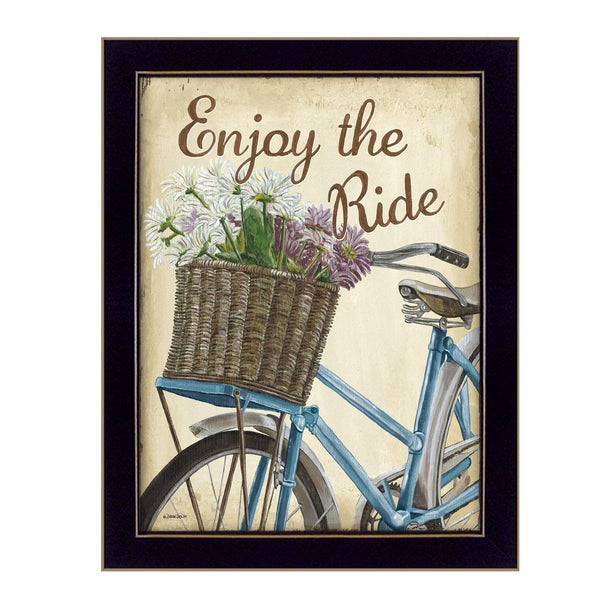 Supfirm "Enjoy the Ride" By Debbie DeWitt, Printed Wall Art, Ready To Hang Framed Poster, Black Frame - Supfirm