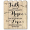 Supfirm "Faith Hope Love" by Cindy Jacobs, Printed Wall Art on a Wood Picket Fence - Supfirm