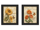 Supfirm "Flowers Collection" 2-Piece Vignette By Ed Wargo, Printed Wall Art, Ready To Hang Framed Poster, Black Frame - Supfirm