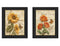 Supfirm "Flowers Collection" 2-Piece Vignette By Ed Wargo, Printed Wall Art, Ready To Hang Framed Poster, Black Frame - Supfirm