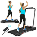 FYC Under Desk Treadmill - 2 in 1 Folding Treadmill for Home 3.5 HP, Installation-Free Foldable Treadmill Compact Electric Running Machine, Remote Control & LED Display Walking Running Jogging for Hom - Supfirm