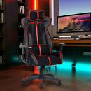 Gaming Chair Racing Office Ergonomic Computer PC Adjustable Swivel Chair with Fully Reclining Back in Red LeatherSoft - Supfirm