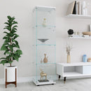 Supfirm Glass Display Cabinet 4 Shelves with Door, Floor Standing Curio Bookshelf for Living Room Bedroom Office, 64.56” x 16.73”x 14.37”, White - Supfirm