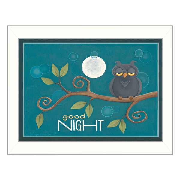 Supfirm "Good Night" By Tonya Crawford, Printed Wall Art, Ready To Hang Framed Poster, White Frame - Supfirm