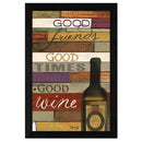 Supfirm "Good Wine" By Marla Rae, Printed Wall Art, Ready To Hang Framed Poster, Black Frame - Supfirm