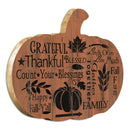 Supfirm "Grateful" By Artisan Linda Spivey Printed on Wooden Pumpkin Wall Art - Supfirm