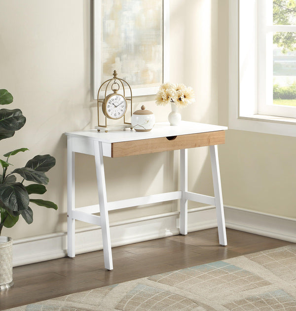 Hilton Desk In White/Natural - Supfirm