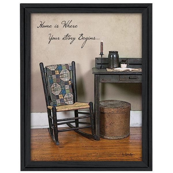 Supfirm "Home Story" By Susan Boyer, Printed Wall Art, Ready To Hang Framed Poster, Black Frame - Supfirm