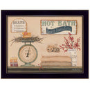 Supfirm "Hot Bath" By Pam Britton, Printed Wall Art, Ready To Hang Framed Poster, Black Frame - Supfirm