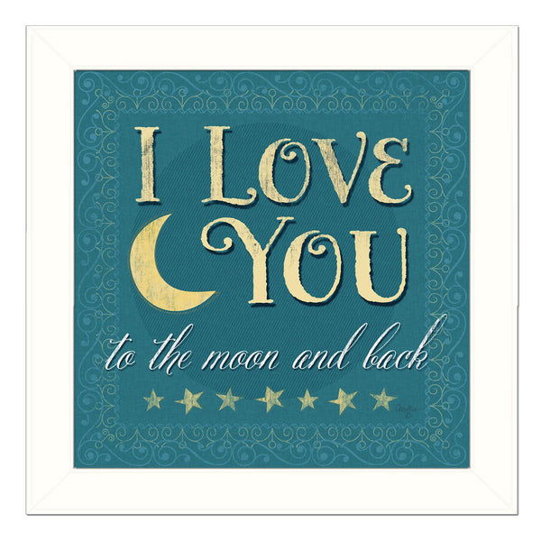 Supfirm "I Love You" By Mollie B., Printed Wall Art, Ready To Hang Framed Poster, White Frame - Supfirm