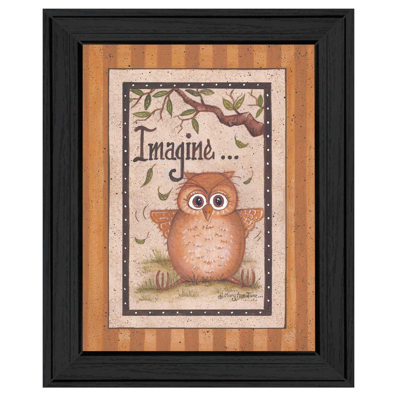 Supfirm "Imagine" By Mary June, Printed Wall Art, Ready To Hang Framed Poster, Black Frame - Supfirm