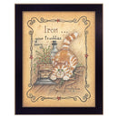 Supfirm "Iron Your Troubles" By Mary June, Printed Wall Art, Ready To Hang Framed Poster, Black Frame - Supfirm