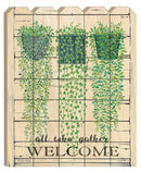 Supfirm "Ivy Welcome" By Artisan Cindy Jacobs, Printed on Wooden Picket Fence Wall Art - Supfirm
