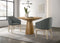 Jasper Driftwood Finish 3 Piece 47" Round Dining Table Set with Gray Barrel Chairs - Supfirm