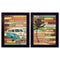 Supfirm "Journey Collection" 2-Piece Vignette By Marla Rae, Printed Wall Art, Ready To Hang Framed Poster, Black Frame - Supfirm