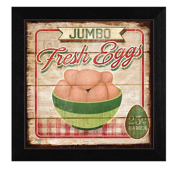 Supfirm "Jumbo Fresh Eggs" By Mollie B., Printed Wall Art, Ready To Hang Framed Poster, Black Frame - Supfirm