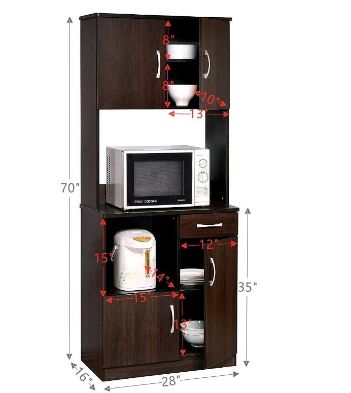 Supfirm Kitchen Cabinet in Espresso - Supfirm