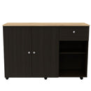 Kitchen Island Cart Indiana, Kitchen, Black - Supfirm