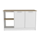 Kitchen Island Padua, Kitchen, White / Light Oak - Supfirm