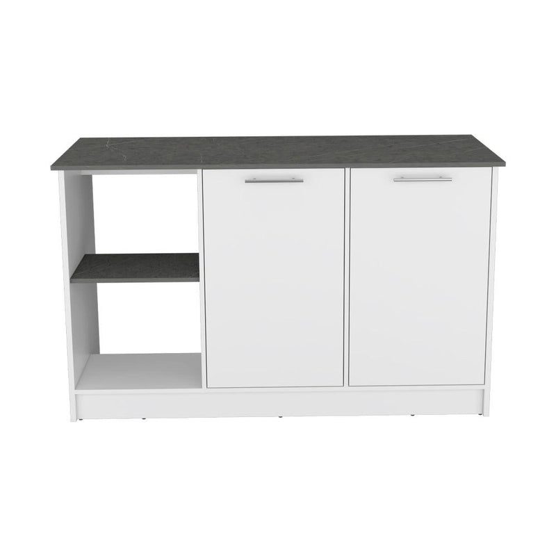 Kitchen Island Padua, Kitchen, White / Onyx - Supfirm