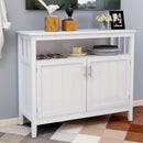 Kitchen storage sideboard and buffet server cabinet-White - Supfirm