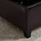 Supfirm Large Square Faux Leather Storage Ottoman | Coffee table for Living Room & Bedroom (Dark Brown) - Supfirm