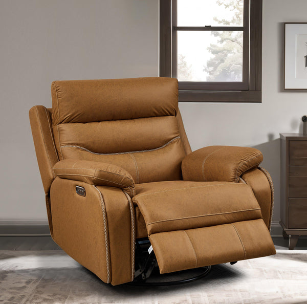 Liyasi Dual OKIN Motor Rocking and 240 Degree Swivel Single Sofa Seat recliner Chair Infinite Position ,Head rest with power function - Supfirm