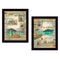 Supfirm "Lost in the Right Direction Collection" 2-Piece Vignette By Marla Rae, Printed Wall Art, Ready To Hang Framed Poster, Black Frame - Supfirm