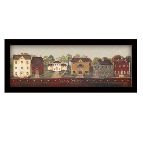 Supfirm "Main Street" By Pam Britton, Printed Wall Art, Ready To Hang Framed Poster, Black Frame - Supfirm