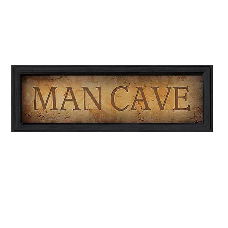 Supfirm "Man Cave" By John Jones, Printed Wall Art, Ready To Hang Framed Poster, Black Frame - Supfirm