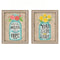 Supfirm "Mason Jars I Collection" 2-Piece Vignette By Debbie Strain, Printed Wall Art, Ready To Hang Framed Poster, Beige Frame - Supfirm