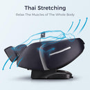 Supfirm Massage Chair 4D Massage Chair Recliner, Zero Gravity Full Body Airbag Massage Chair with Body Scan Bluetooth Heat Touch Screen Foot Roller Handrail Shortcut Key Blue+Gray - Supfirm