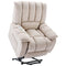 Supfirm Massage Recliner Chair Electric Power Lift Recliner Chairs with Heat, Vibration, Side Pocket for Living Room Bedroom, Beige - Supfirm