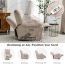 Supfirm Massage Recliner Chair Electric Power Lift Recliner Chairs with Heat, Vibration, Side Pocket for Living Room Bedroom, Beige - Supfirm