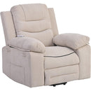 Supfirm Massage Recliner,Power Lift Chair for Elderly with Adjustable Massage and Heating Function,Recliner Chair with Infinite Position and Side Pocket for Living Room ,Beige - Supfirm