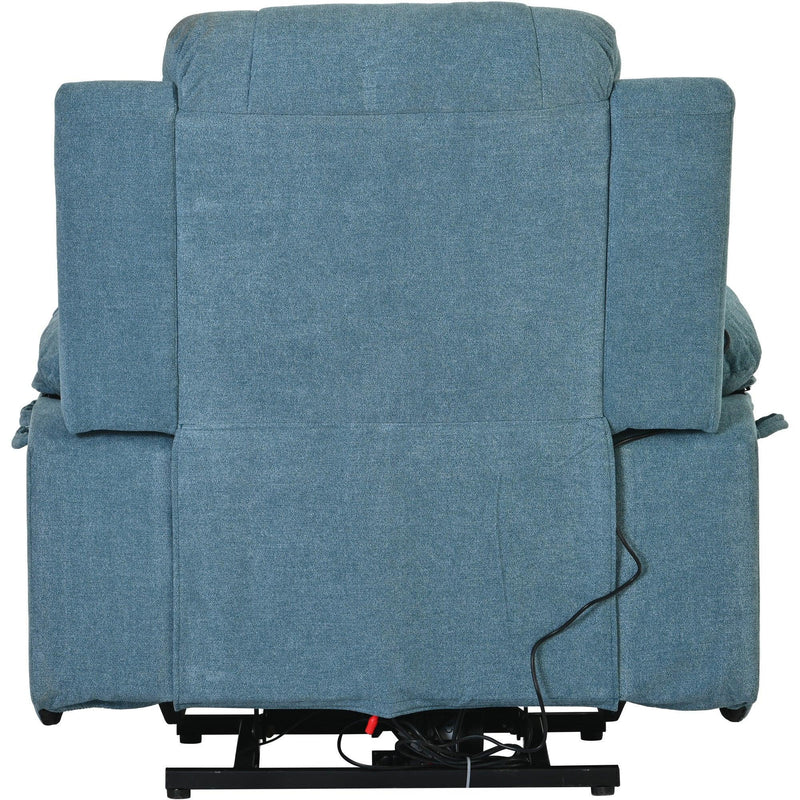 Supfirm Massage Recliner,Power Lift Chair for Elderly with Adjustable Massage and Heating Function,Recliner Chair with Infinite Position and Side Pocket for Living Room ,Blue - Supfirm