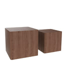 Supfirm MDF Nesting table/side table/coffee table/end table for living room,office,bedroom Walnut，set of 2 - Supfirm