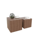 Supfirm MDF Nesting table/side table/coffee table/end table for living room,office,bedroom Walnut，set of 2 - Supfirm