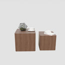 Supfirm MDF Nesting table/side table/coffee table/end table for living room,office,bedroom Walnut，set of 2 - Supfirm