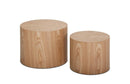 MDF side table/coffee table/end table/nesting table set of 2 with oak veneer for living room,office,bedroom - Supfirm