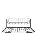 Metal Daybed with Twin size Trundle，Twin Size Sofa Bed Frame - Supfirm