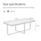 Supfirm Minimalism rectangle coffee table,Black metal frame with sintered stone tabletop - Supfirm