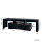 Supfirm Modern Black TV Stand, 20 Colors LED TV Stand w/Remote Control Lights - Supfirm