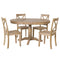 Modern Dining Table Set for 4,Round Table and 4 Kitchen Room Chairs,5 Piece Kitchen Table Set for Dining Room,Dinette,Breakfast Nook,Natural Wood Wash - Supfirm